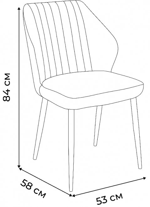Стул на металлокаркасе Vena серый