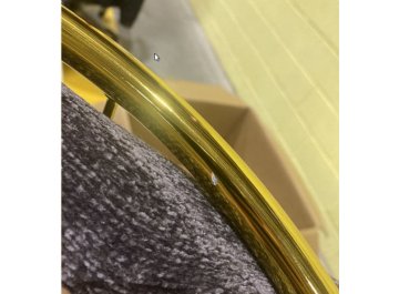 Стул на металлокаркасе Rendi gold / gray - Уцененный экземпляр