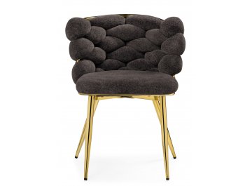 Стул на металлокаркасе Rendi gold /  gray  - Уцененный экземпляр