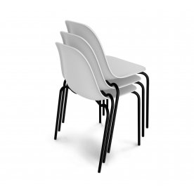 Стул SHT-S30 черный муар / белый