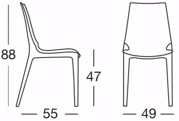 Пластиковый стул Vanity Chair  - Уцененный экземпляр