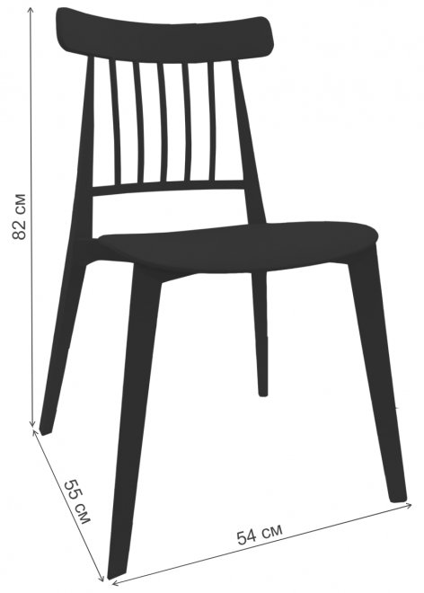 Пластиковый стул SHT-S108 черный