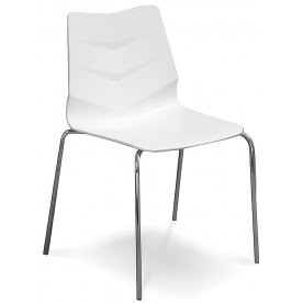 Стул пластиковый Leaf-01 белый