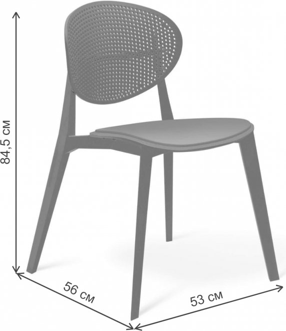 Пластиковый стул SHT-S111-P белый