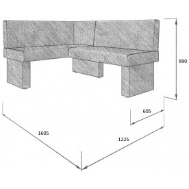 Диван Optim 120-158 L левый