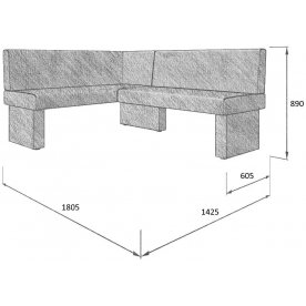 Диван Optim 140-178 L левый