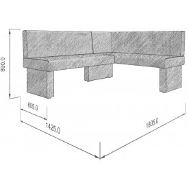 Диван Optim 178-140 R правый