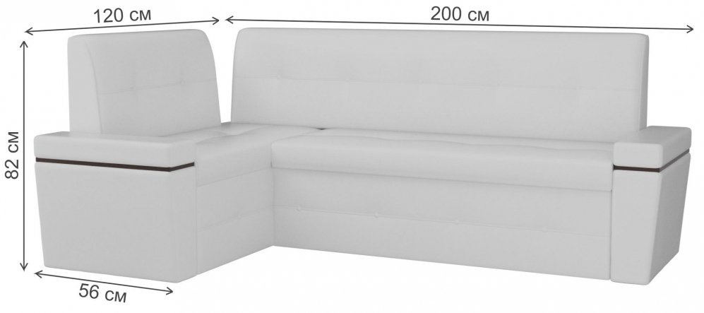 Кухонный диван Деметра угловой микровельвет фиолетовый левый