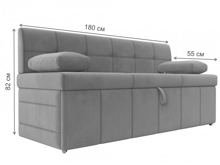 Кухонный диван Лео микровельвет фиолетовый