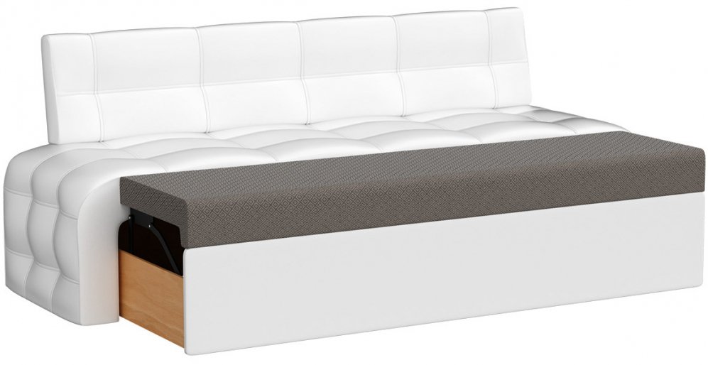 Кухонный диван Люксор экокожа белый