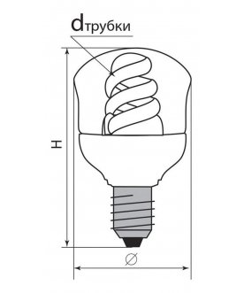 Лампа компактная люминесцентная E14 11Вт 4000K ELR60 04026