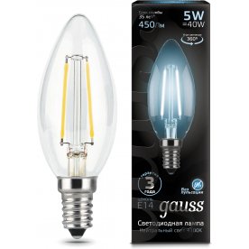 Лампа Filament 5W 450lm 4100К Е14 LED 1/10/50