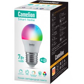 Умная лампа LSH7/G45/RGBСW/Е27/WIFI