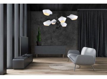 Люстра LDP 6037-6 WT+BK