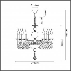 Подвесная люстра Iria 4601/8