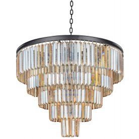 Подвесная люстра Odeon 5 rings amber