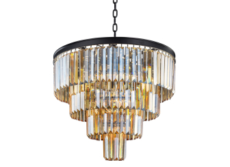 Подвесная люстра Odeon 4 rings amber