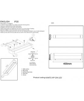 Светильник KANTO AP12W LED WH