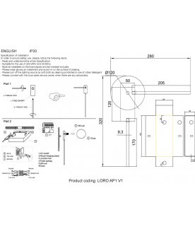 Светильник LORO AP1 V1 BLACK