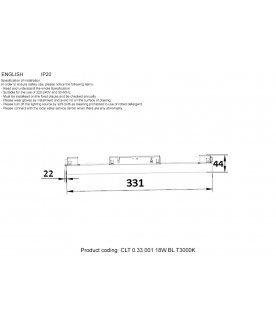 Светильник CLT 0.33 001 18W BL T3000K
