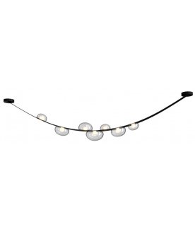 Подвесной светильник BOSQUE SP7 L3000 BLACK/TRANSPARENT