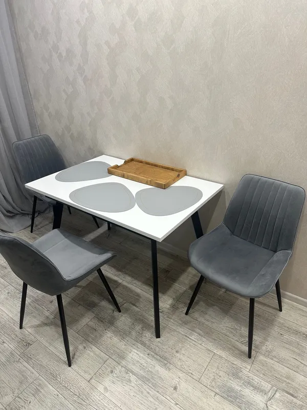 Стул на металлокаркасе Седа К крутящийся светло-серый  / белый фото покупателя 28