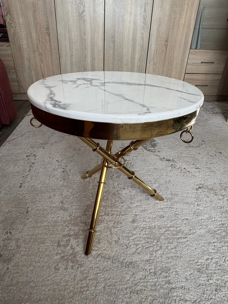 Журнальный столик Monika 50х55 marble / gold фото покупателя 1