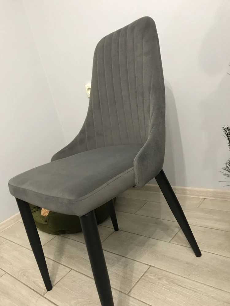 Стул на металлокаркасе Kora light purple / black фото покупателя 35