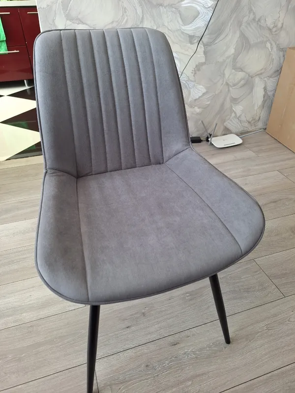 Стул на металлокаркасе Седа К крутящийся светло-серый  / белый фото покупателя 19