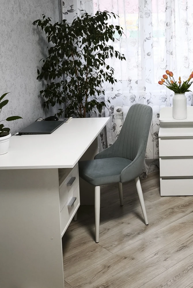 Стул на металлокаркасе Kora light purple / black фото покупателя 26