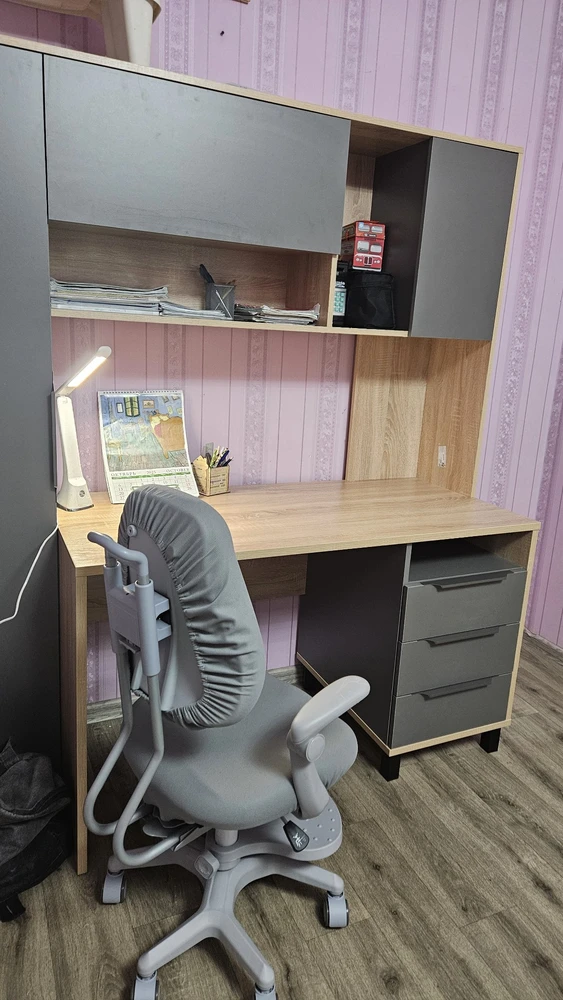 Компьютерный стол Комфорт 12.95 N дуб сонома / темно-серый фото покупателя 3
