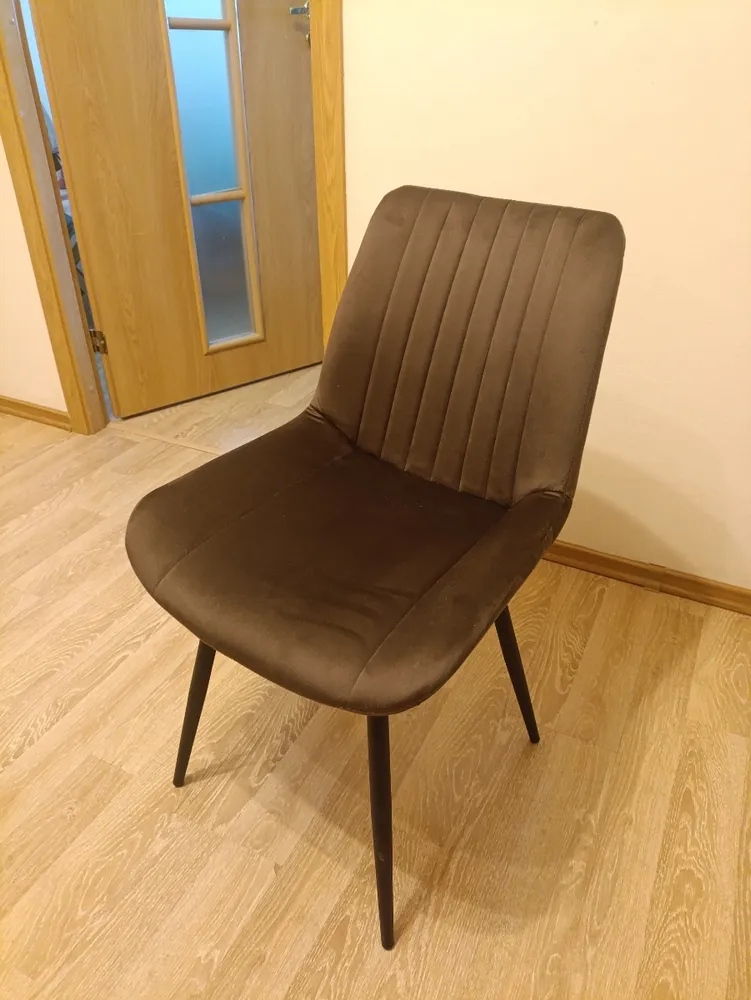Стул на металлокаркасе Седа К коричневый velvet lux 100 / черный фото покупателя 24
