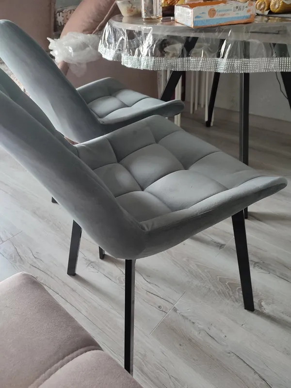 Комплект стульев Стронг 4 шт темно-серый / черный фото покупателя 63