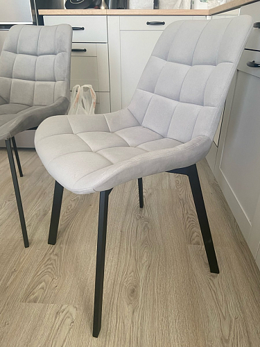 Стул на металлокаркасе Челси бежевый / белый каркас фото покупателя 76