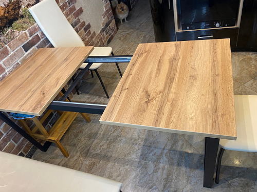 Деревянный стол Лота Лофт 140х80 дуб крафт табачный / черный матовый фото покупателя 912