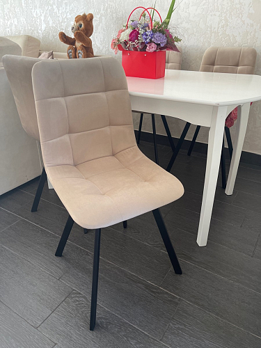 Комплект стульев Чилли 2 шт бежевый / черный фото покупателя 170