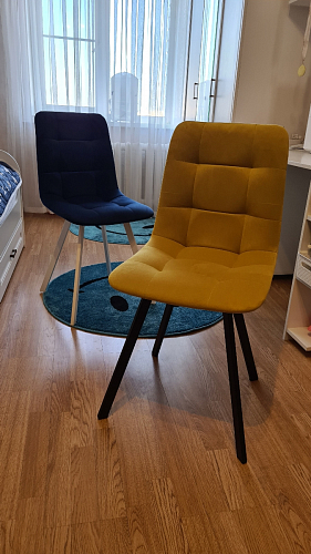 Стул на металлокаркасе Чилли черный / зеленый фото покупателя 767