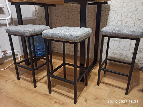 Барный стул Лофт катания минт / белый матовый фото покупателя 191