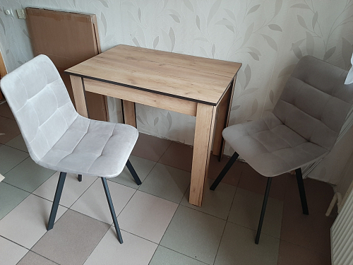 Стул на металлокаркасе Чилли К светло-серый велюр / черный каркас фото покупателя 803