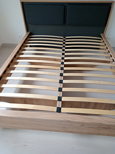 Двуспальная кровать Клауд 160х200 парящая дуб крафт золотой / антрацит фото покупателя 29