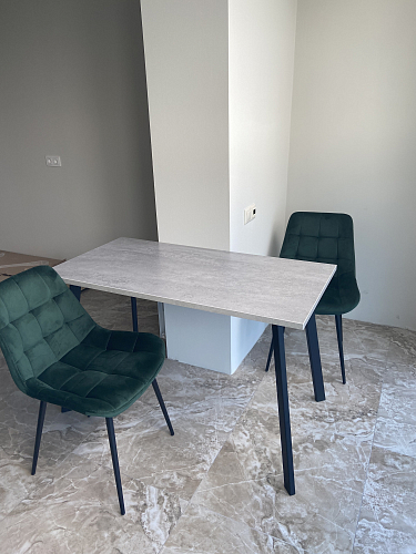 Стол Тринити Лофт 120 25 мм бетон / черный матовый фото покупателя 8