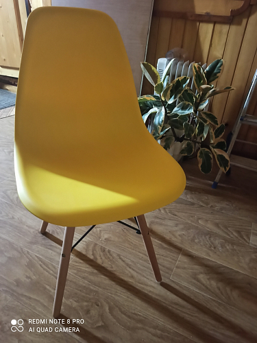 Пластиковый стул Eames PC-015 серо-голубой / дерево фото покупателя 461