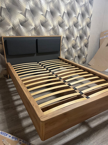 Двуспальная кровать Клауд 160х200 парящая дуб крафт золотой / антрацит фото покупателя 200