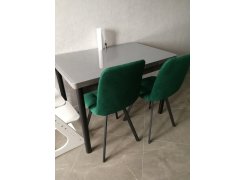 Стул на металлокаркасе Чилли синяя ткань / белый фото покупателя 195