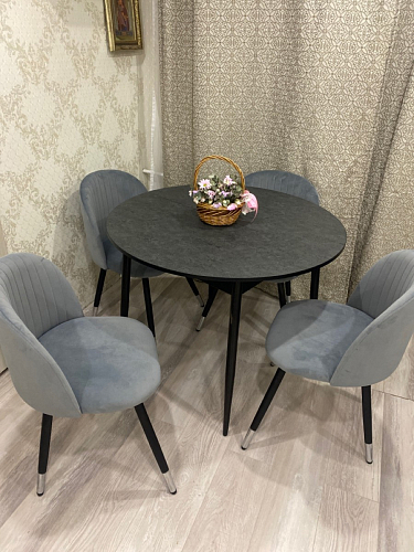 Стул на металлокаркасе Gabi latte / gold / black фото покупателя 465