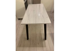 Деревянный стол Барон О 180 х 90 белая пленка шагрень / черный фото покупателя 69