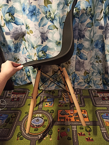 Стул Cindy Eames mod. 001 khaki / natural фото покупателя 64