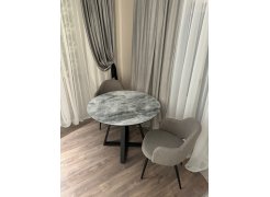 Стеклянный стол Норфолк 100 золото фото покупателя 55