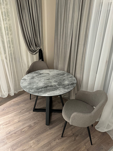 Стеклянный стол Норфолк 100 золото фото покупателя 55