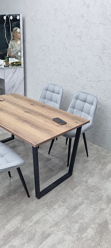 Деревянный стол Лота Лофт 120х75 белый матовый / дуб крафт золотой фото покупателя 69